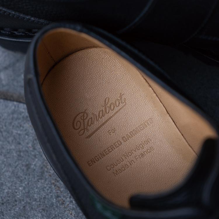 Paraboot × ENGINEERED GARMENTS パラブーツ エンジニアド ガーメンツ CHAMBORD BRIDE 234647 GR NOIR ブラックの画像