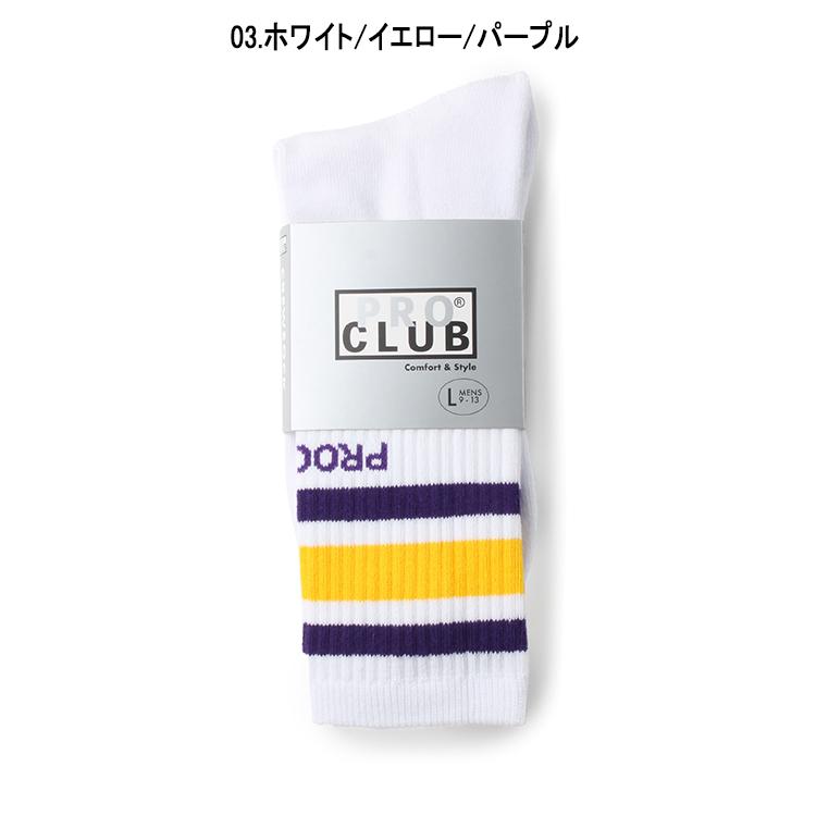 PRO CLUB プロクラブ メンズ ストライプ クルーソックス STRIPE CREW SOCK 03PC0902 | PRO CLUB | 08