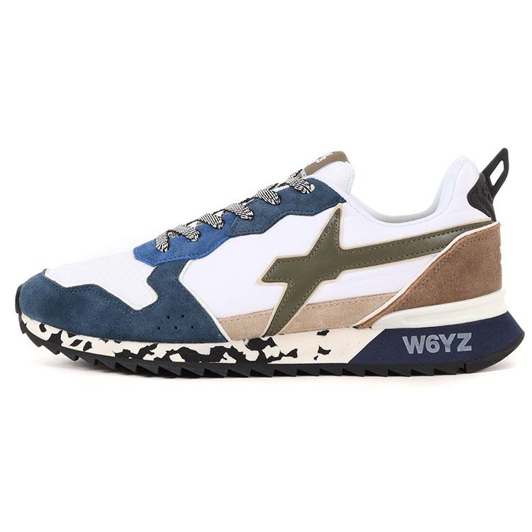 W6yz Jet-M Suede/Textile/ST 0012013560.39.2C67 Bianco BLU Verde