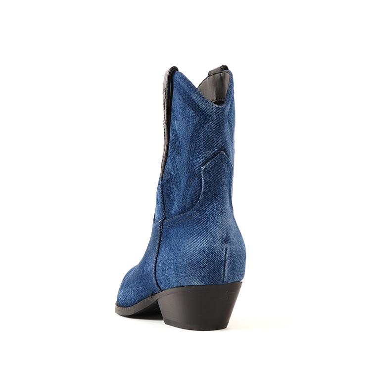 GUESS（ゲス） GINETTE2 ショートウエスタンブーツ ブルー 値下げしま