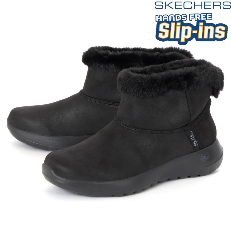 SKECHERS スリップインズ ブーツ 24cm コージーミニ ブラック SKECHERS 