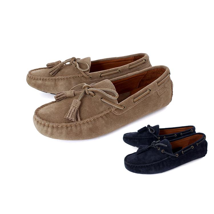 Ralph Lauren ブラウン スエード シューズ メルトン スエード ボート シューズ（モカシン/デッキシューズ