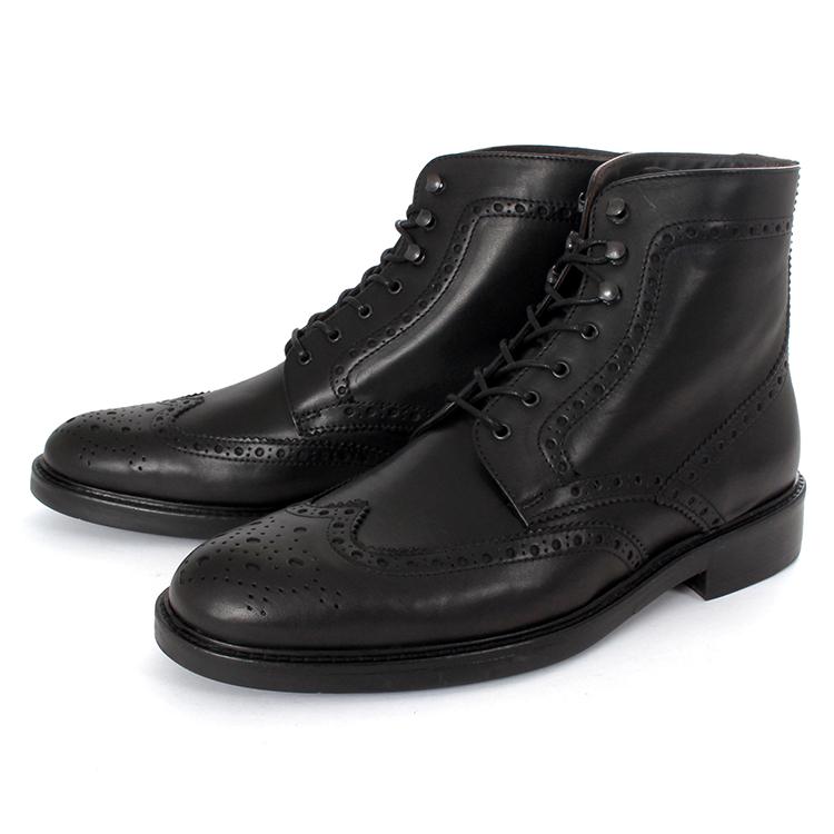 BOEMOS（ボエモス） メンズ レースアップブーツ ウィングチップ 40382