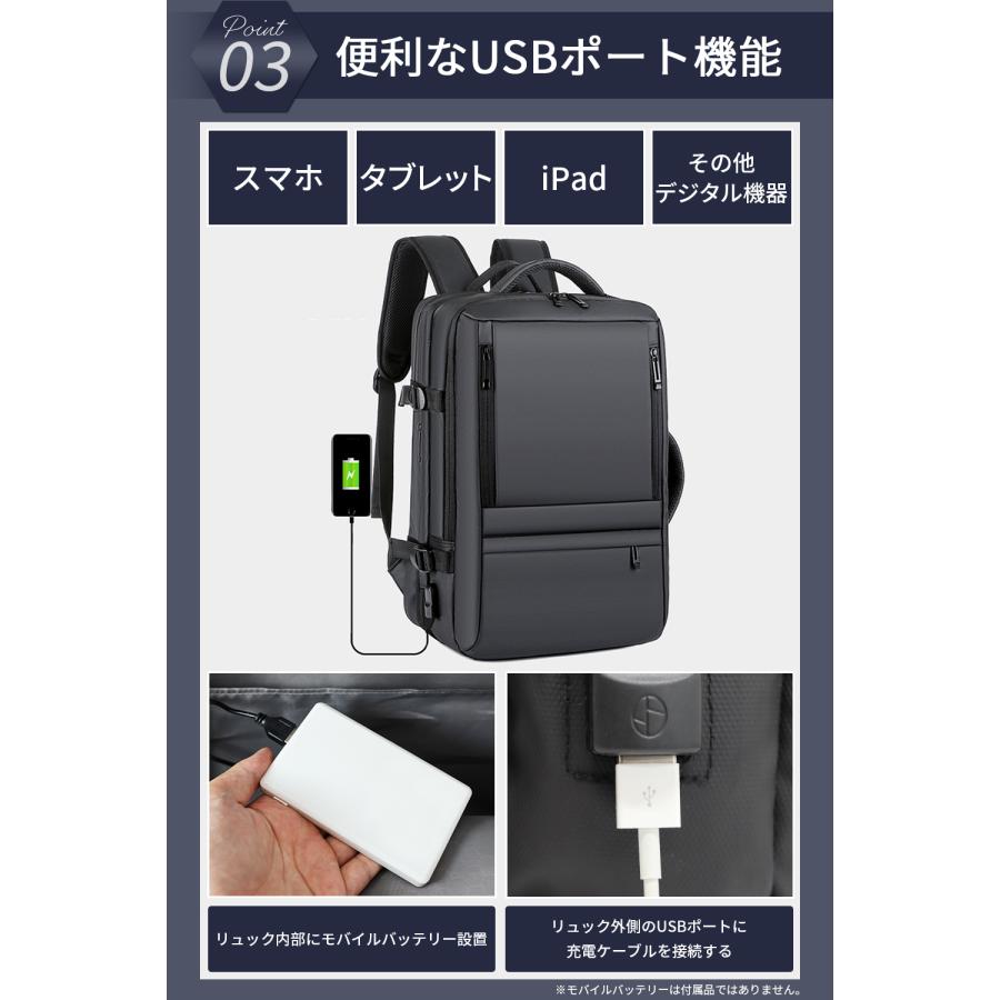 ビジネスリュック メンズ 大容量 軽量 リュックサック 3way PC収納 多機能 バッグ カバン 30代 40代 50代 BALLOT バロット | BALLOT | 08