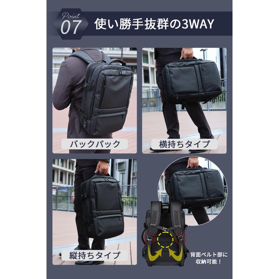 ビジネスリュック メンズ 大容量 軽量 リュックサック 3way PC収納 多機能 バッグ カバン 30代 40代 50代 BALLOT バロット | BALLOT | 13
