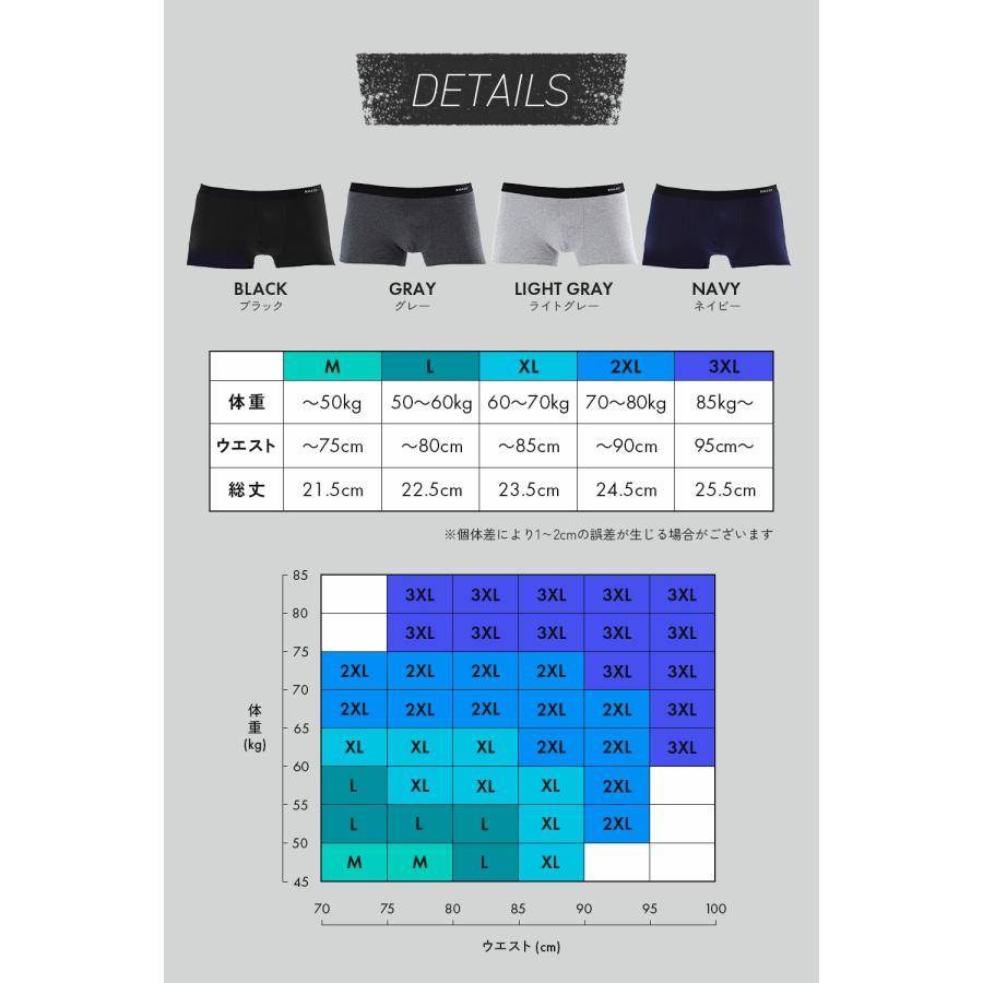 ボクサーパンツ メンズ 下着 無地 ボクサーブリーフ 吸水速乾 4枚セット BALLOT | BALLOT | 11