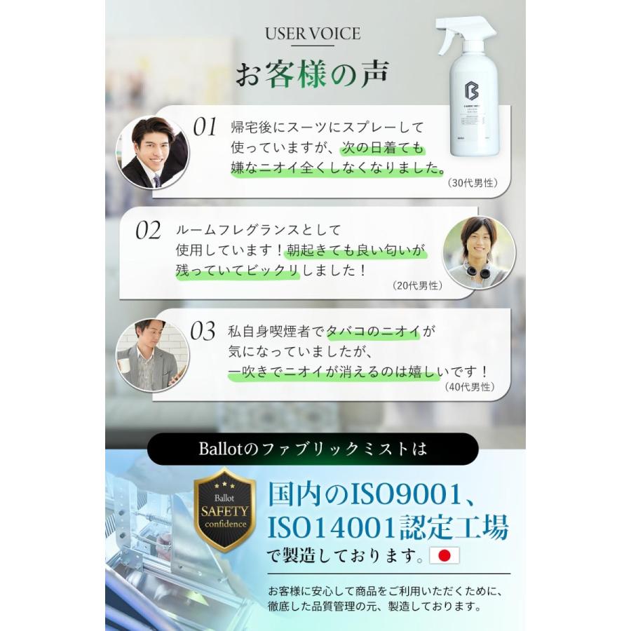 ファブリックミスト デオドラントスプレー ルームミスト スーツ 衣類