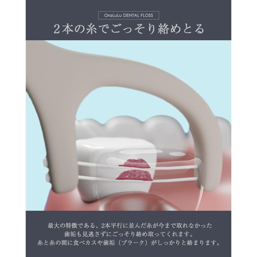 フロスピック デンタルフロス 歯間 フロス 2本糸 歯垢 ごっそり 虫歯