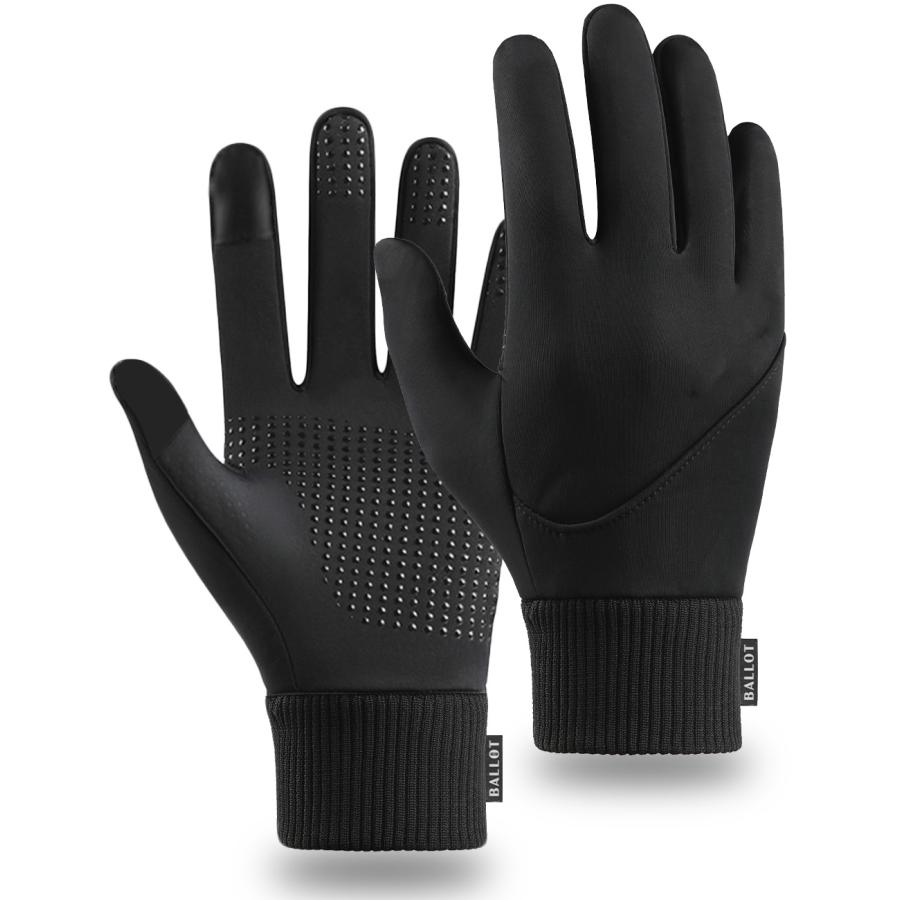 手袋 メンズ スマホ対応 防寒手袋 裏起毛 防水 てぶくろ 男女兼用 BALLOT バロット | BALLOT | 12