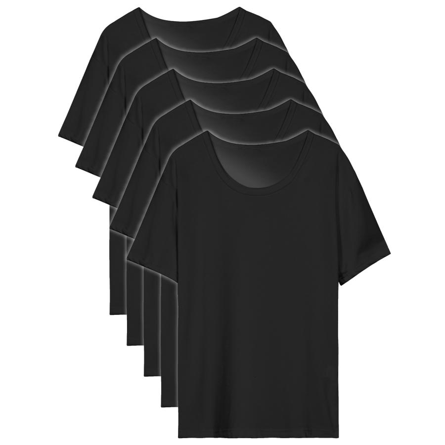 インナーシャツ メンズ インナー 肌着 5枚組 半袖 速乾防臭 Uネック クセになる肌触り BALLOT バロット | BALLOT | 15