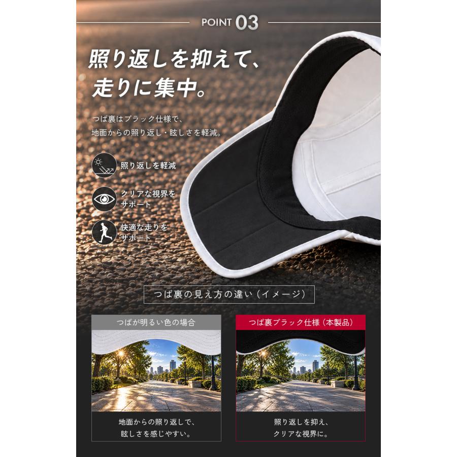 ランニング キャップ 【ウルトラマラソン日本代表ランナー監修】 軽量 折りたたみ コンパクト収納 通気性 吸汗速乾 ユニセックス 黒 BALLOT バロット |  | 07