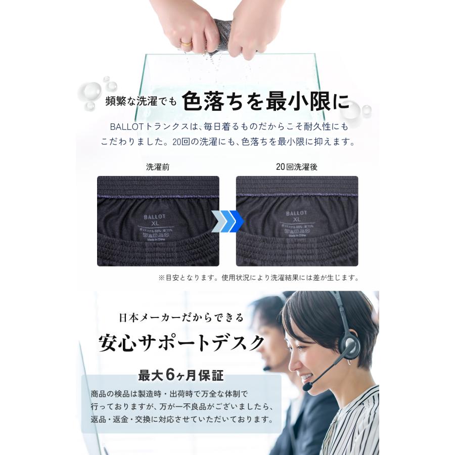 トランクス メンズ セット 下着 無地 ニットトランクス 前開き 4枚組 3l BALLOT バロット | BALLOT | 08