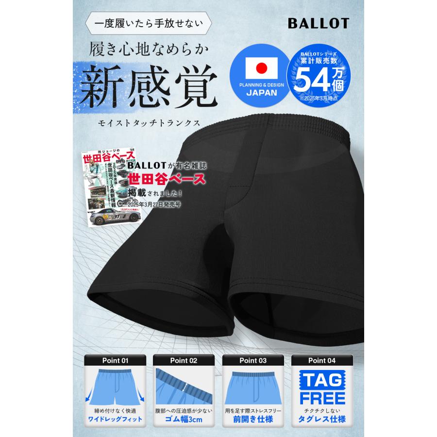 トランクス メンズ セット 下着 無地 ニットトランクス 前開き 4枚組 3l BALLOT バロット | BALLOT | 04