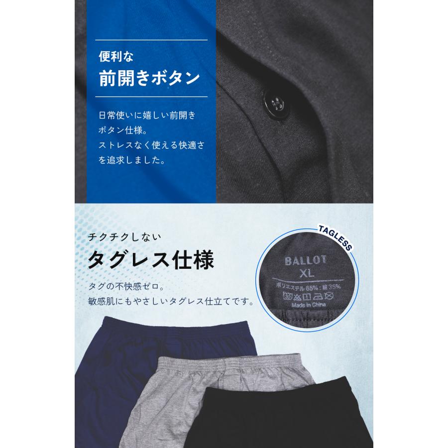 トランクス メンズ セット 下着 無地 ニットトランクス 前開き 4枚組 3l BALLOT バロット | BALLOT | 07