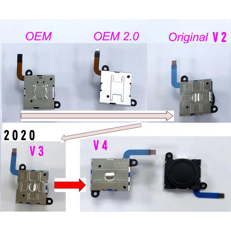 Nintendo Switch / Lite Joy-Con対応 ジョイコン アナログスティック２個 左右両用 互換 修理パーツ改良型V3.0 ( joycon 交換 スイッチ コントローラー )｜nexthome-ushop｜04