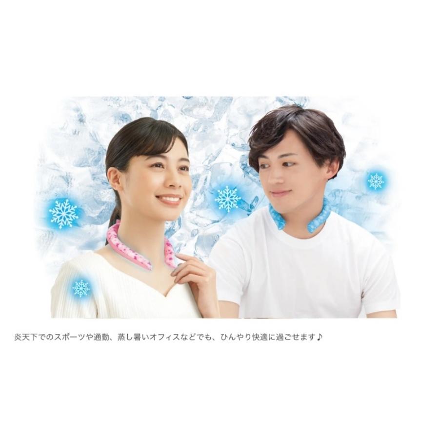 エコクール ネックリング ブルー ピンク 冷感 ネック クーラー 熱中症対策 暑さ対策 アイスネック 枕 夏用 アウトドア キャンプ ランニング 子供 大人|nextmn|02
