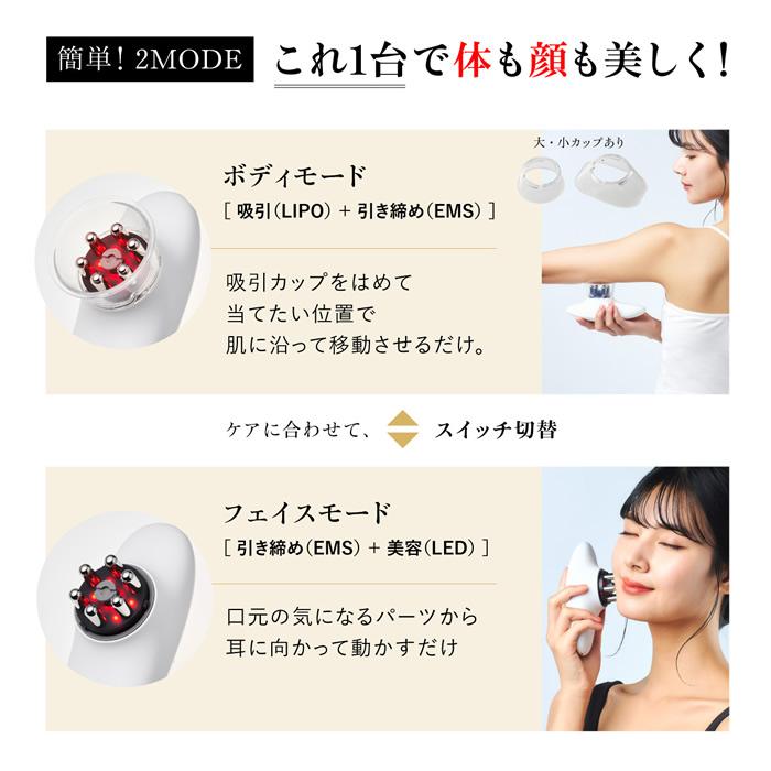 WAVEWAVE EMS SLIM ESTHE/EMS LED LIPO 赤LED 赤色LED 筋肉 顔 腹 腹部 腕 脚 二の腕 背中 腰 ...