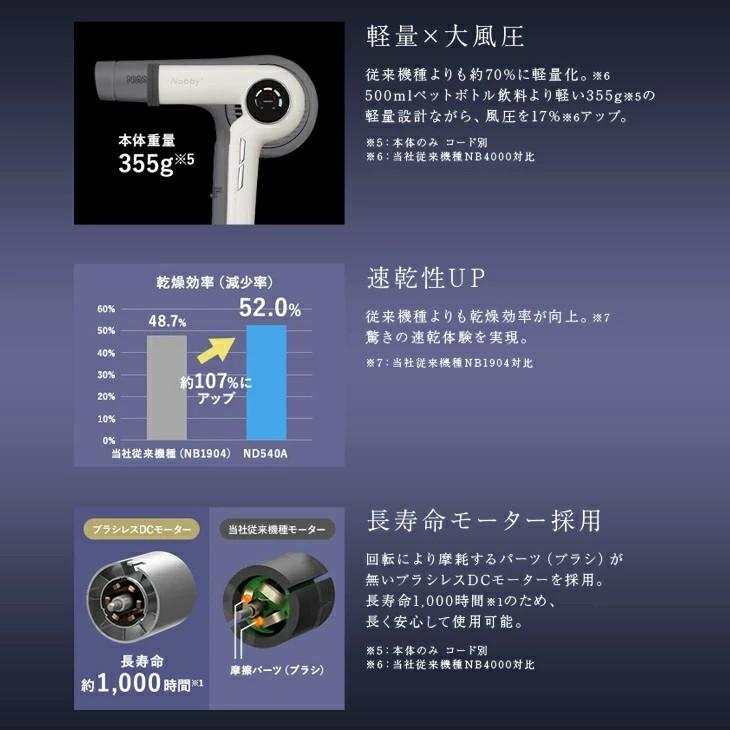 Nobby＋（ノビープラス）プロテクトイオン ヘアードライヤー ND540A 爆買の画像