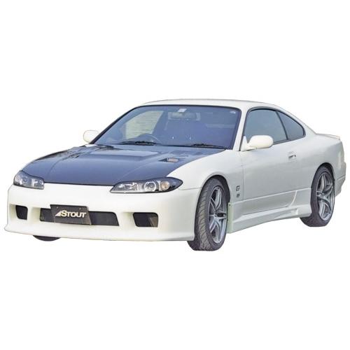 スタウト S15 シルビア エアロボンネット タイプR FRP製 カーボン変更