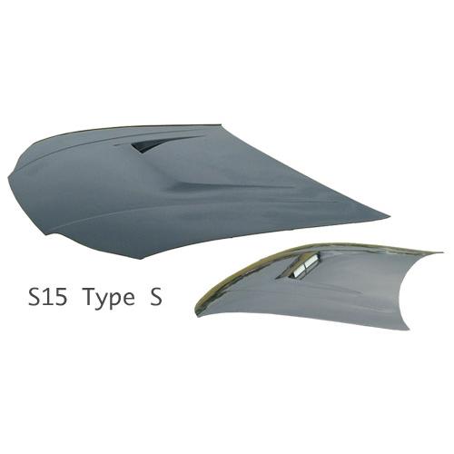 スタウト S15 シルビア エアロボンネット タイプS FRP製 カーボン変更