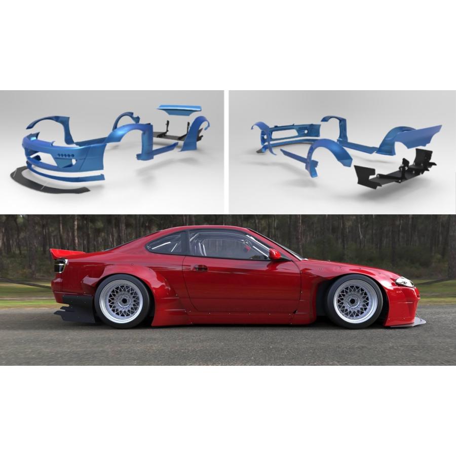 TRA京都 S15 ver.1 リアオーバーフェンダー シルビア パンデム