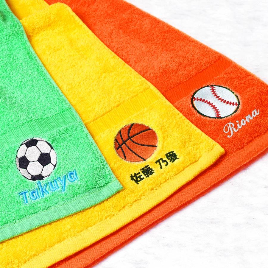 スポーツタオル ワンポイント 泉州タオル 日本製 タオル 野球 バスケ