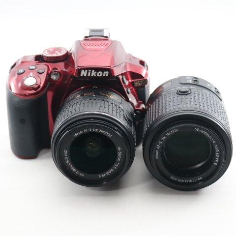 Wi-Fi対応♪ Nikon D5300 望遠ダブルレンズキット レッド Nikon