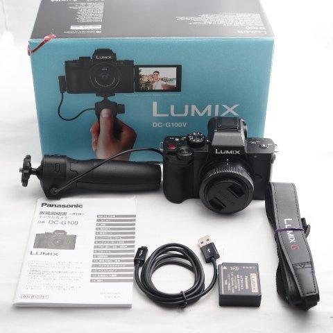 【値下げ中】ミラーレス一眼 LUMIX G100V 標準ズームレンズ グリップ付 パナソニック Vlog ミラーレス一眼カメラ ルミックス G100V 標準ズーム