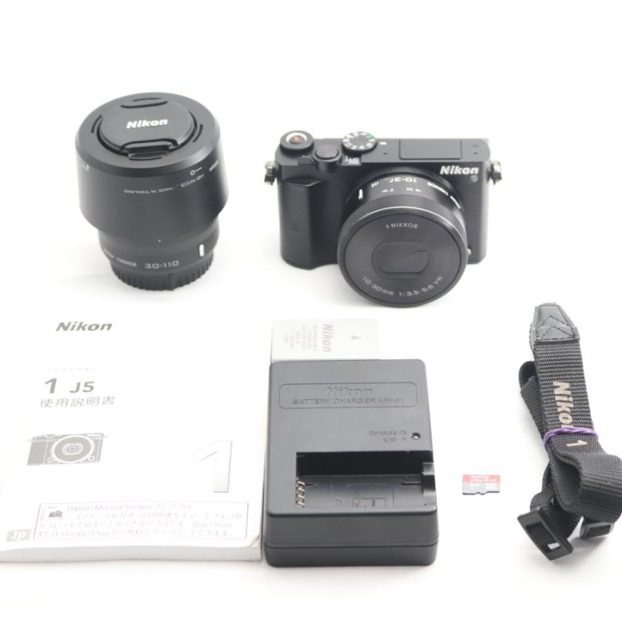 Nikon ミラーレス一眼 Nikon1 J5 ダブルズームキット ブラック J5WZBK 