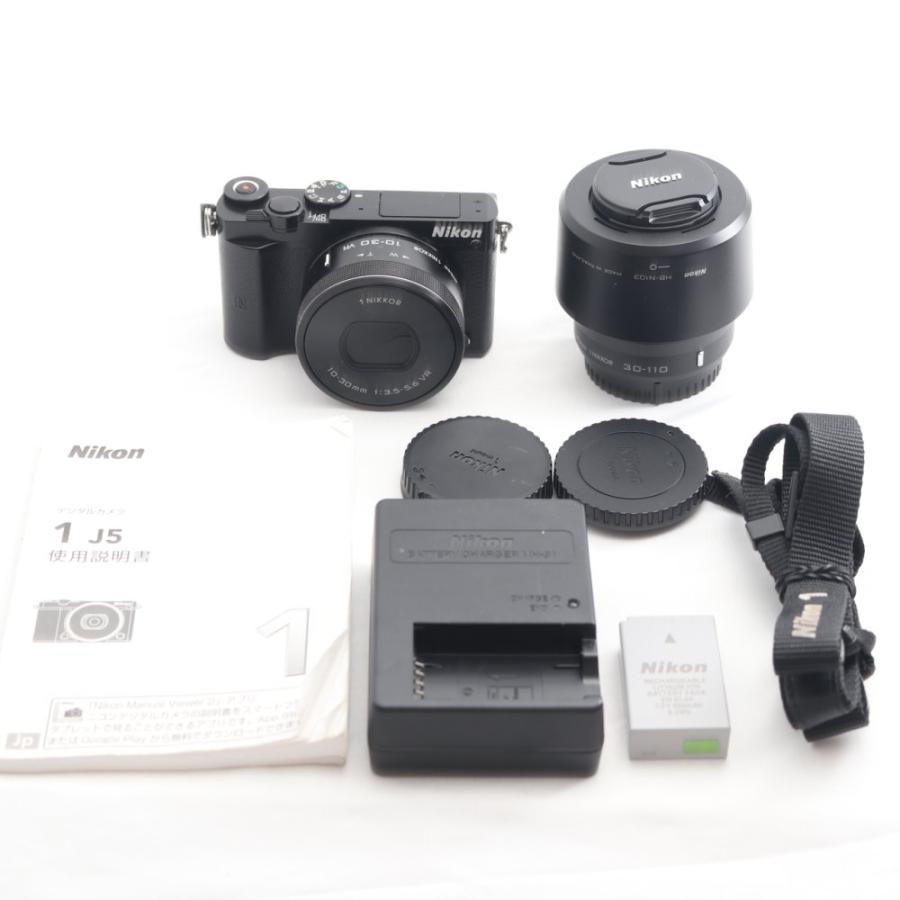Nikon ミラーレス一眼 Nikon1 J5 ダブルズームキット ブラック J5WZBK