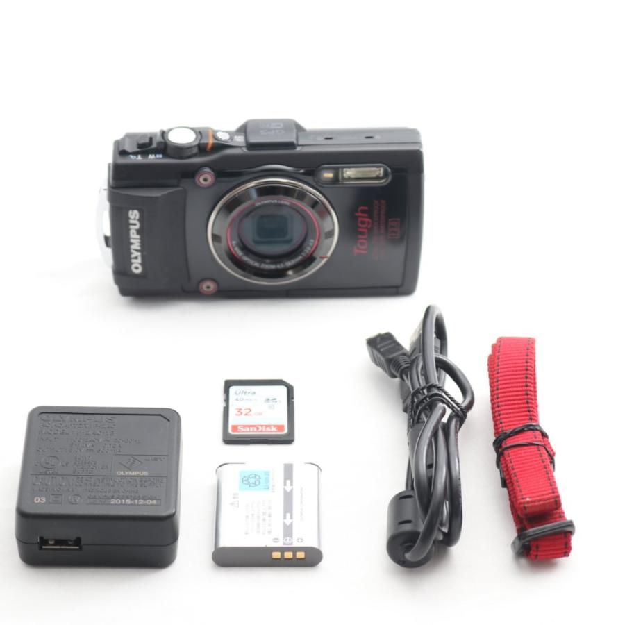 (未使用･未開封品)　OLYMPUS デジタルカメラ STYLUS TG-4 Tough ブラック 1600万画素CMOS F2.0 15m 防水 100kgf耐荷重 GPS+電子コンパス&内蔵Wi-Fi TG-4 BLK kmdlckf OLYMPUS デジタルカメラ STYLUS TG-4 Tough ブラック 1600万画素CMOS
