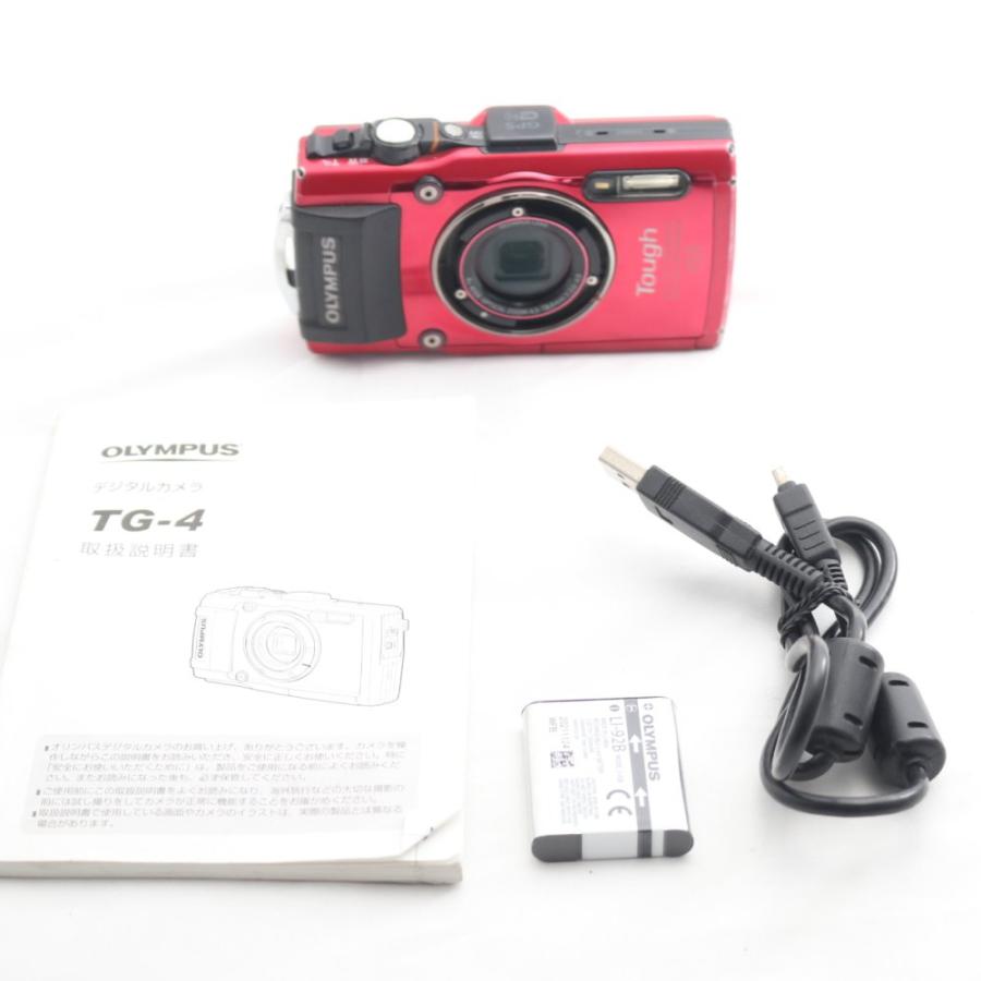 OLYMPUS デジタルカメラ STYLUS TG-4 Tough レッド 1600万画素CMOS F2 