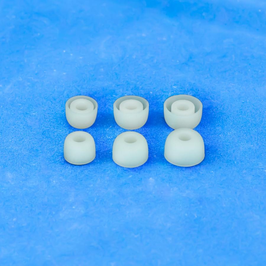 イヤーピース シリコン カナル型 抗菌ハーフ型 セット 抗菌 長時間 黒 白＜アウトレット＞ | ブランド登録なし | 06