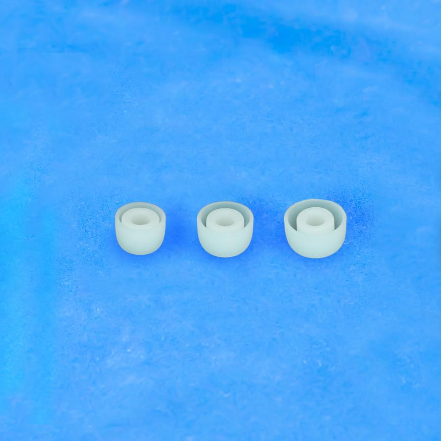 イヤーピース シリコン カナル型 抗菌ハーフ型 セット 抗菌 長時間 黒 白＜アウトレット＞ | ブランド登録なし | 08