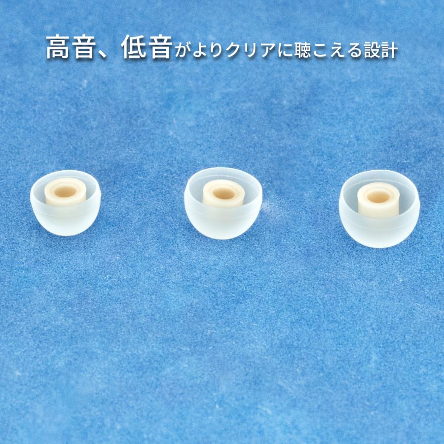 イヤーピース シリコン カナル型 白 遮音性 低音 高音 ＜アウトレット＞ | ブランド登録なし | 02