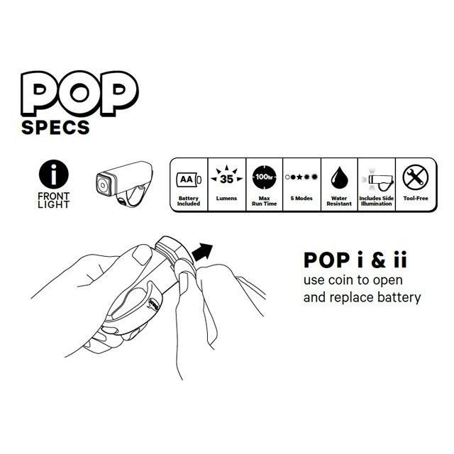 knog.（ノグ） KNOG(ノグ) POP ii ヘッドライト : THE CYCLE - 通販