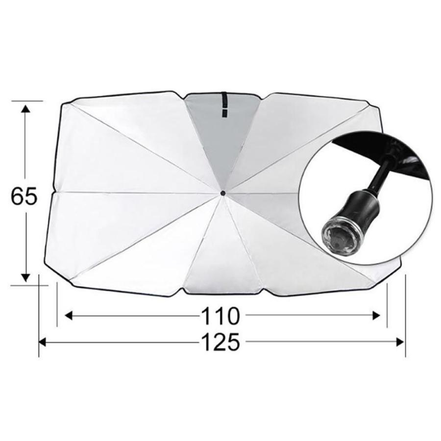 折りたたみ傘式 車サンシェード フロントガラス 断熱 UVカットプライバシー保護 簡単な取り付け ガラスハンマー付きCARSANN  :g-ki0316-21a:NEXT STAGE - 通販 - Yahoo!ショッピング