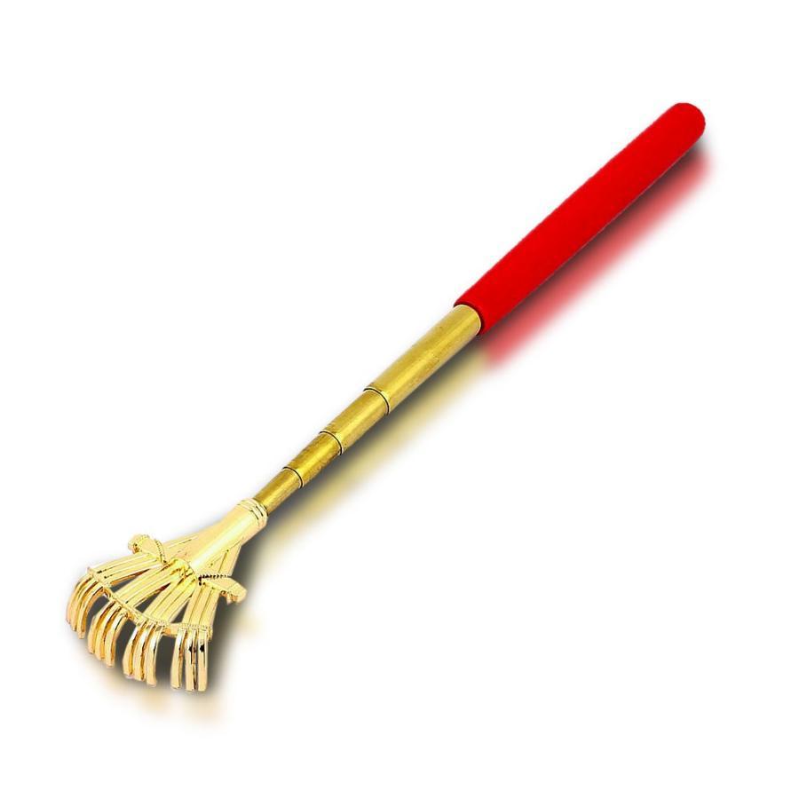 神のほうきの上についている金属 孫の手 神の手 ほうき型 伸縮自在 可愛い 便利グッズ 持ち運び