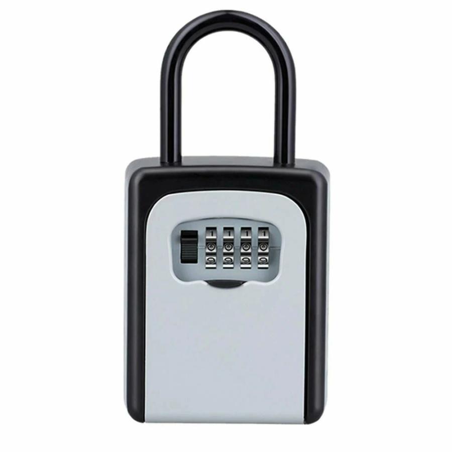 セキュリティキーボックス 高品質 シルバー 鍵収納 4桁ダイヤル式 防犯 盗難防止 カードキー 楽天 ドア CH-802-SV 壁掛け 共有 合鍵