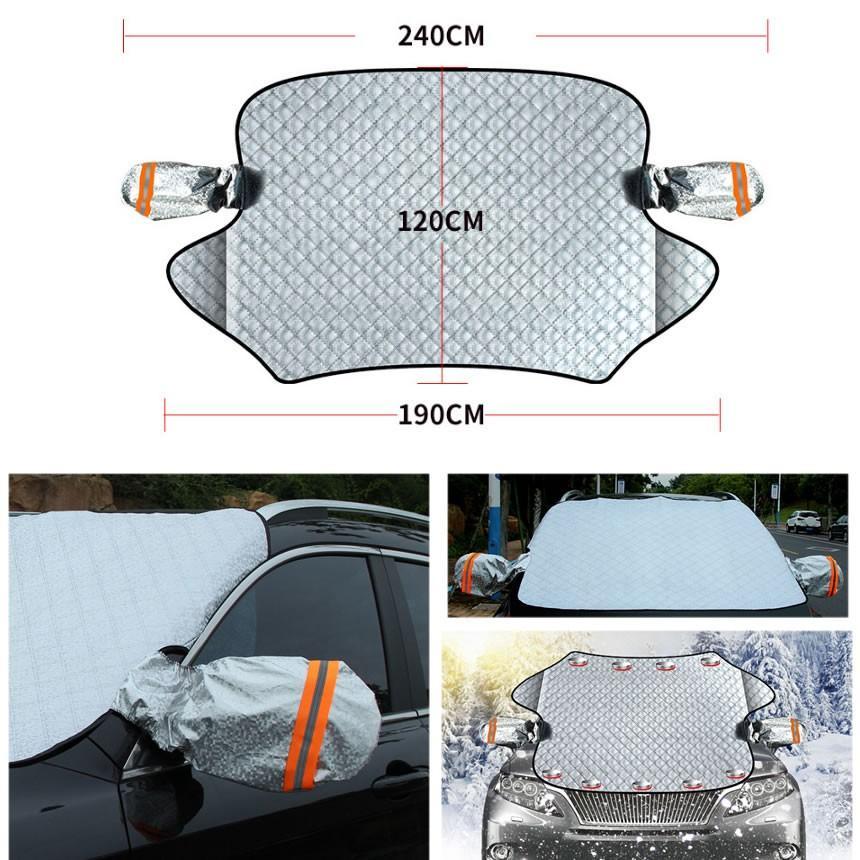 車用 凍結防止 カバー 冬 雪 寒波 カー用品 フロントガラス 結晶 スノー 霜 視界 安全 簡単 便利 グッズ TIKEBOUS｜nexts｜03