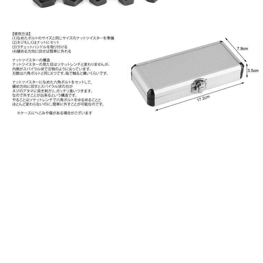 ナットツイスター セット 10点セット 9−19mm ナット外し ボルト外し