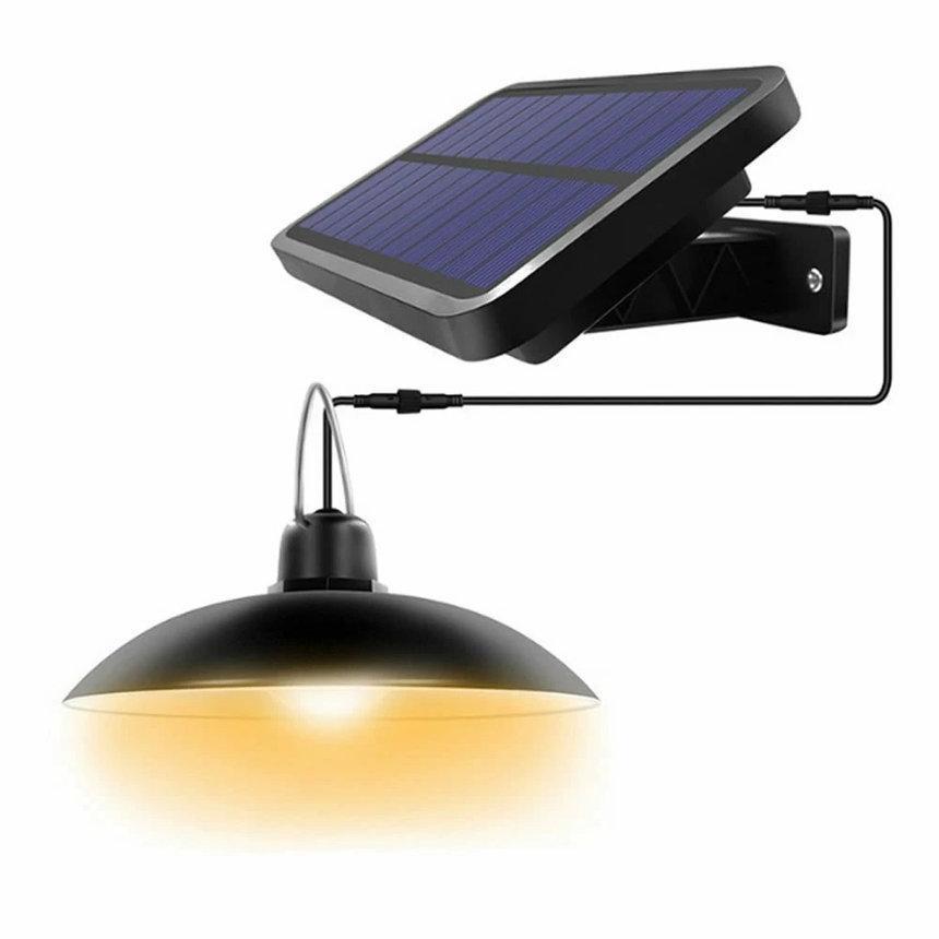 ソーラーライト屋外 分離型LED 暖色系 電球色 ペンダントライト 常夜灯