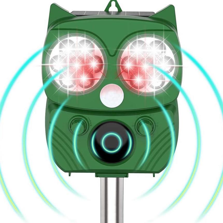 5個セット 動物撃退器 害獣撃退器 超音波 フラッシュライト 警報音 