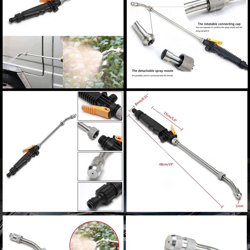 スプレー 洗車 ガン 高圧 クリーニング 車用 掃除 48cm ステンレス ウォッシャー エアコン SPSENGUN|nexts|03