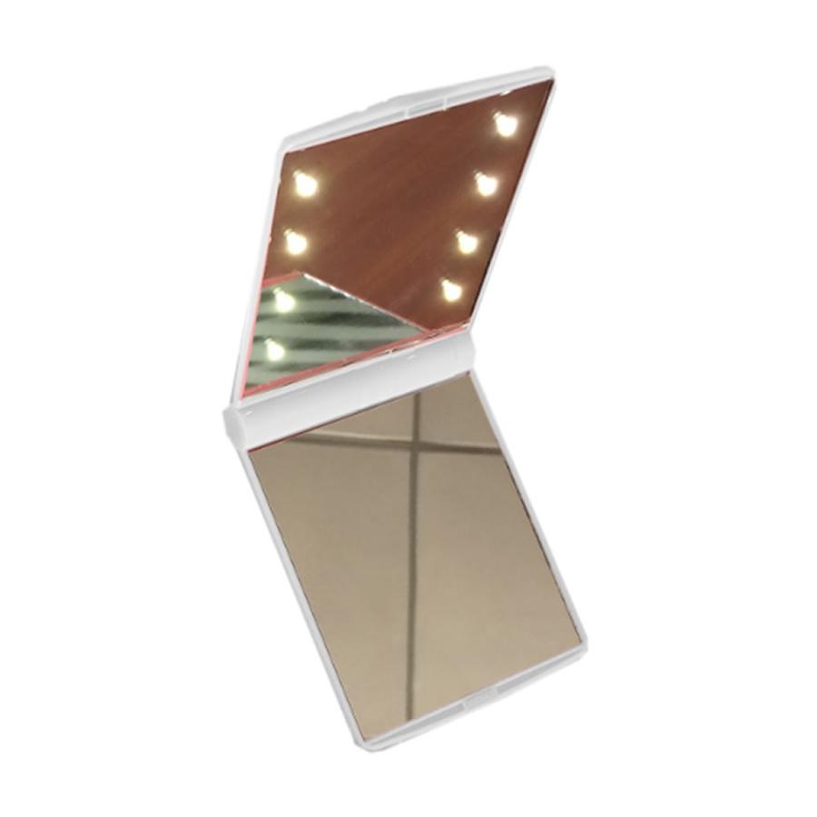 Ledミラー8灯 ホワイト 化粧鏡 コンパクトミラー 折りたたみ 手鏡 鏡 携帯ミラー 持ち歩き 上手 お化粧直し Led8mir Wh Mg0917 14a Next Stage 通販 Yahoo ショッピング