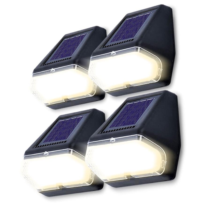 高級仕様 ガーデンled 2 Stslal 4台セット ウォール ウッドデッキ センサー ソーラーライト 壁面 庭 自動点灯 高輝度 正規通販 ソーラーライト