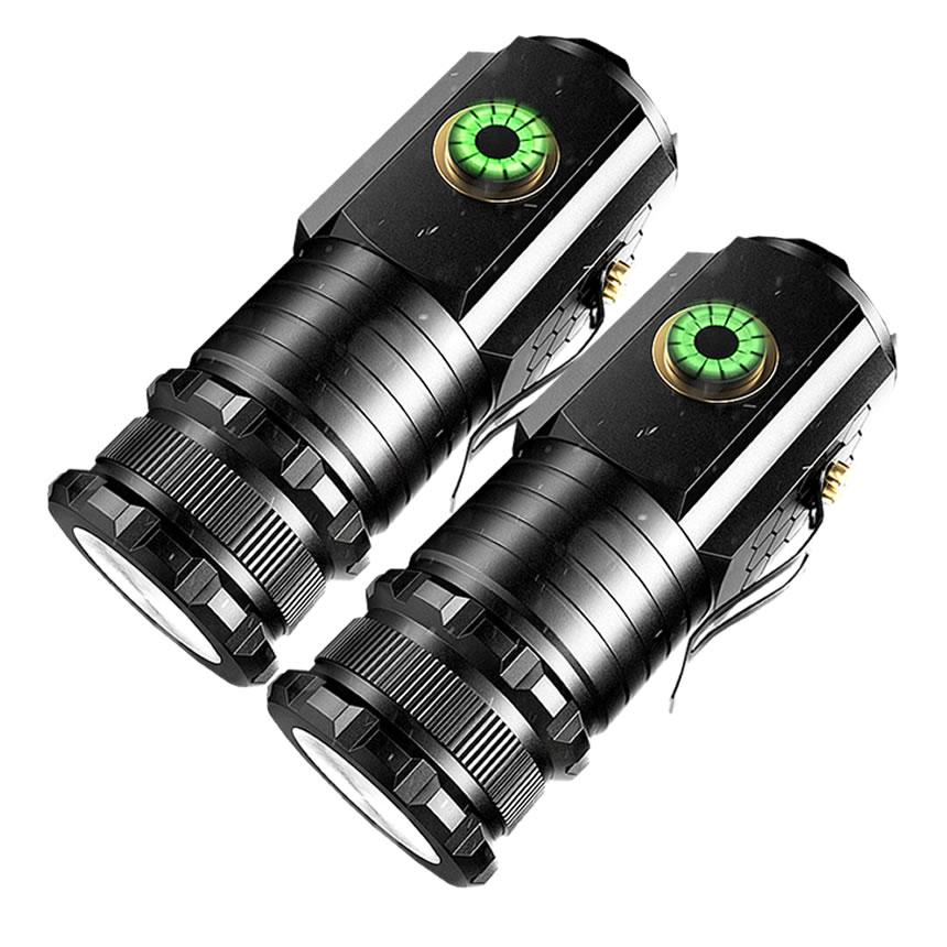 2個セット 懐中電灯 1000LM LED 強力 小型 18350電池 磁石 5つのモード