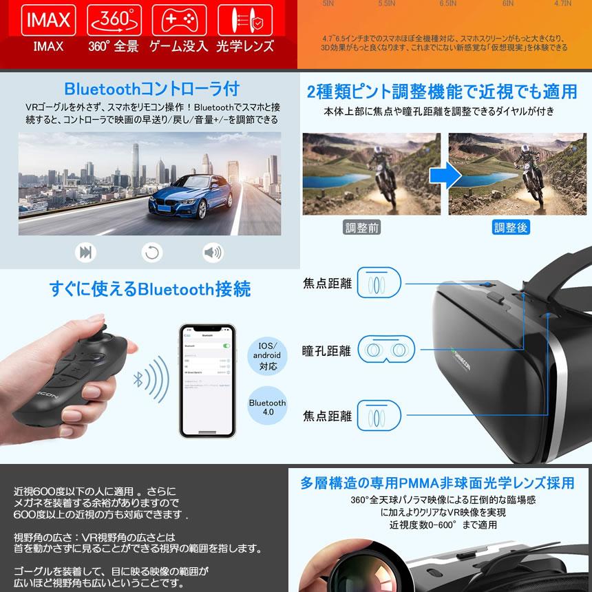 新型 Vrヘッドセット 3d ヘッドマウント ディスプレ モバイル型 瞳孔 4 7 6 5インチ スマホ Bluetooth コントローラ付 Newvrrei S Mh0713 12a Next Stage 通販 Yahoo ショッピング