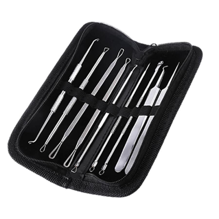 ニキビ取り 毛穴ケア専用キット 9本セット 黒ずみ取り コメドプッシャー 角栓取り
