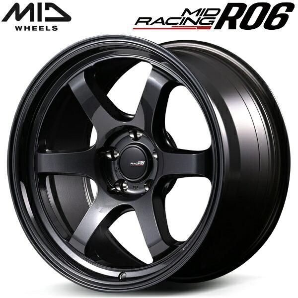 マルカサービス MID MID RACING R06 4本Set クリスタルブラック 9.5J